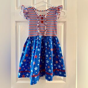 Eleanor Rose Patriotic Striped and Star Dress Size 6-7